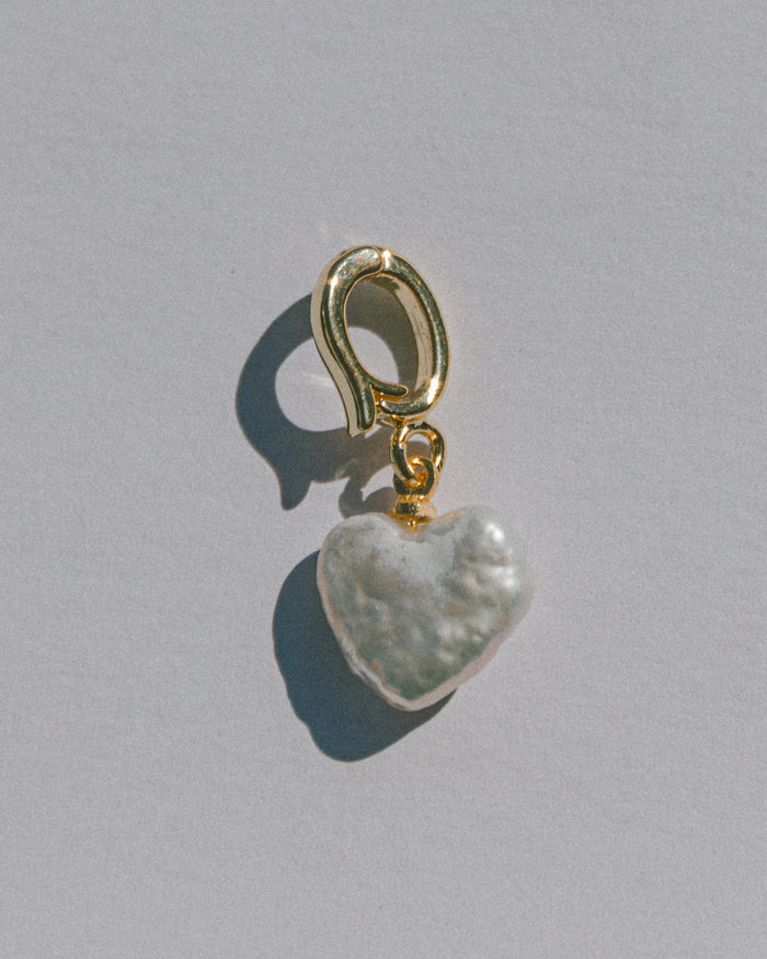 Pearl Heart Charm