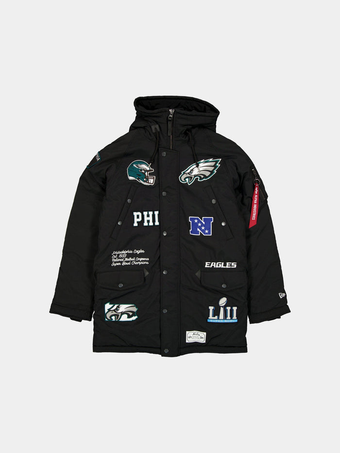 PHILADELPHIA EAGLES X ALPHA X NEW ERA N-3B PARKA OUTERWEAR Alpha Industries BLACK S