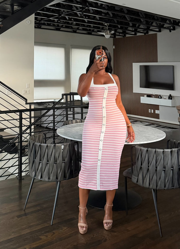 Pink Nautical midi