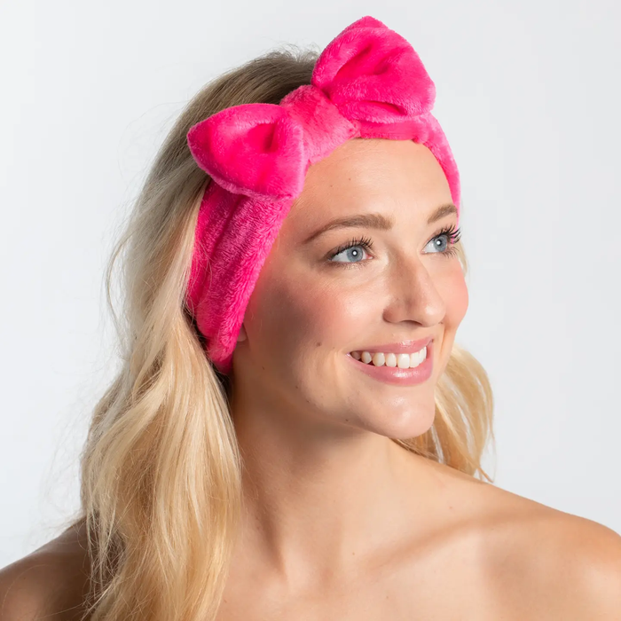 Plush Bow Spa Headband - Greige Goods