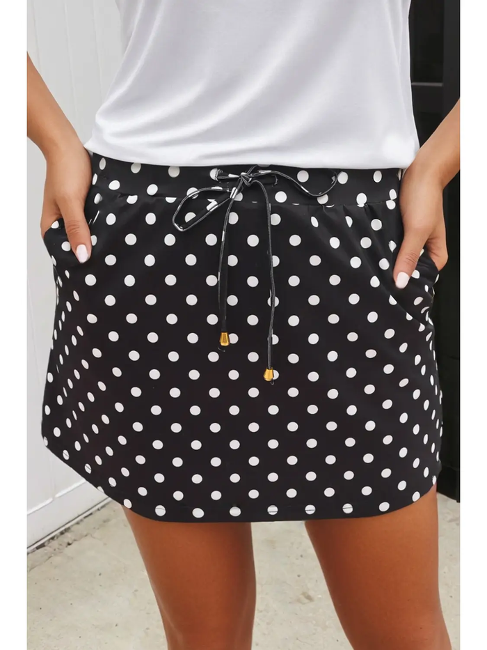 Polka Dot Mini Skort