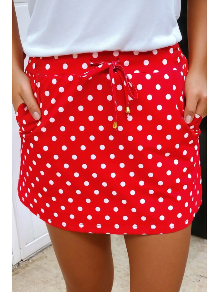 Polka Dot Mini Skort
