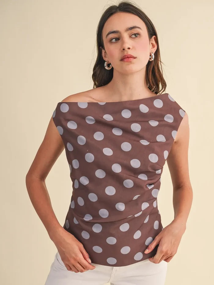 Polka Dot Off Shoulder