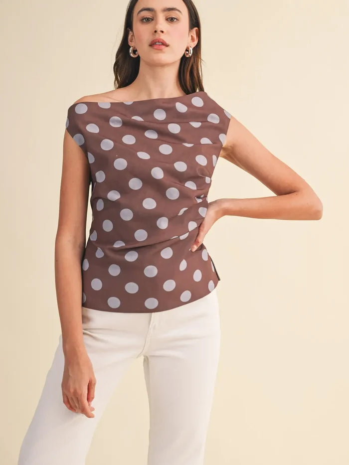 Polka Dot Off Shoulder