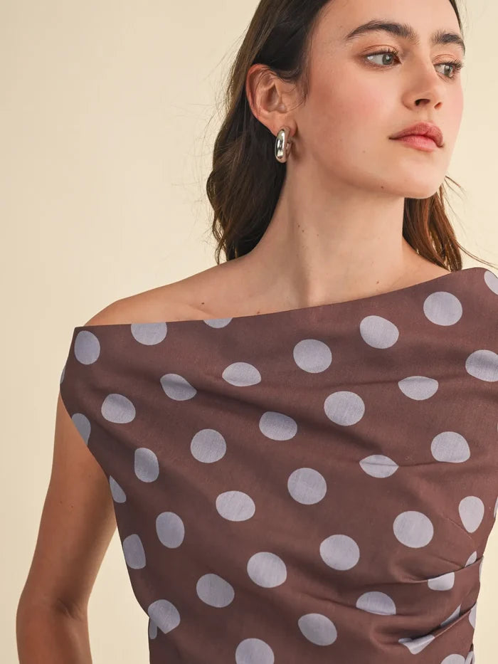 Polka Dot Off Shoulder