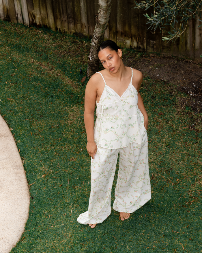 Posey Pants in Cottage Rose - Size Inclusive Maternity Pants - The Lullaby Club