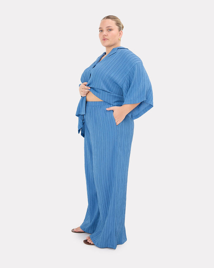 Posey Pants in Dark Blue Crepe - Function Pockets - The Lullaby Club