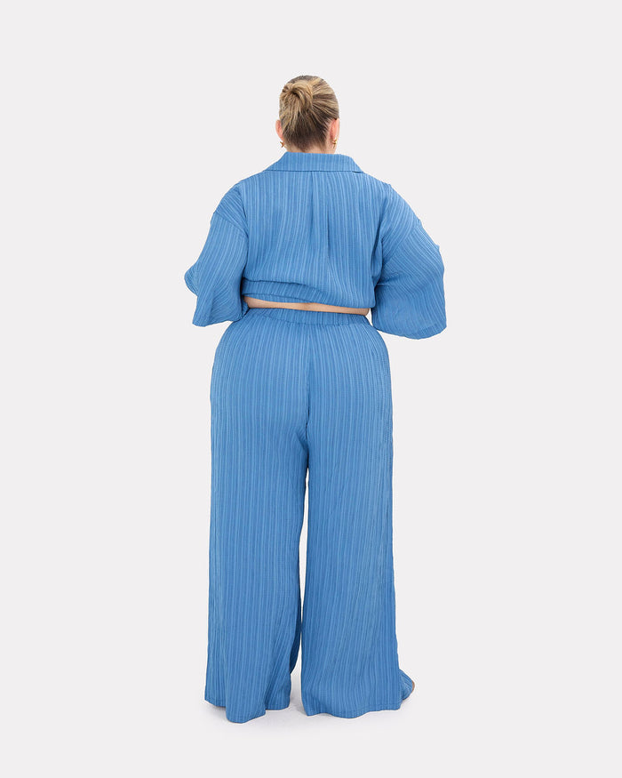 Posey Pants in Dark Blue Crepe - Inclusive Size Range in AU 6-26 - The Lullaby Club