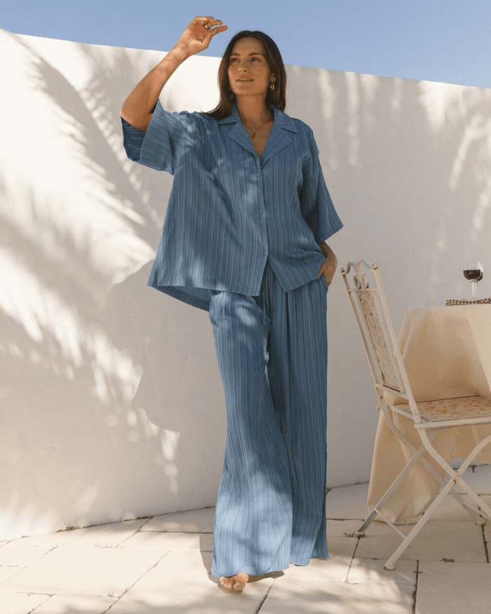 Posey Pants | Dark Blue Crepe