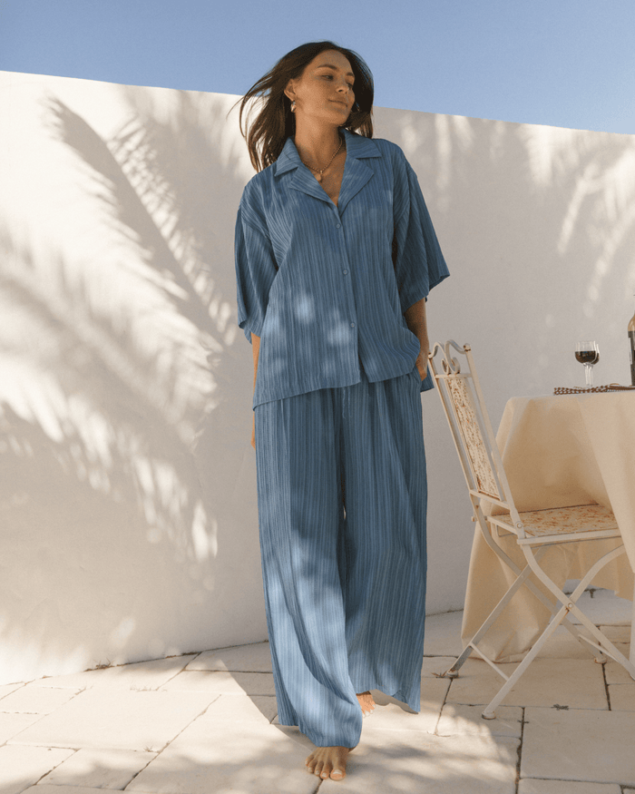 Posey Pants | Dark Blue Crepe