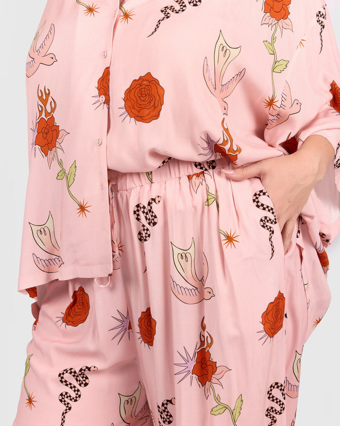 Posey Pants in Desert Rose - Maternity and Postpartum Pants - The Lullaby Club