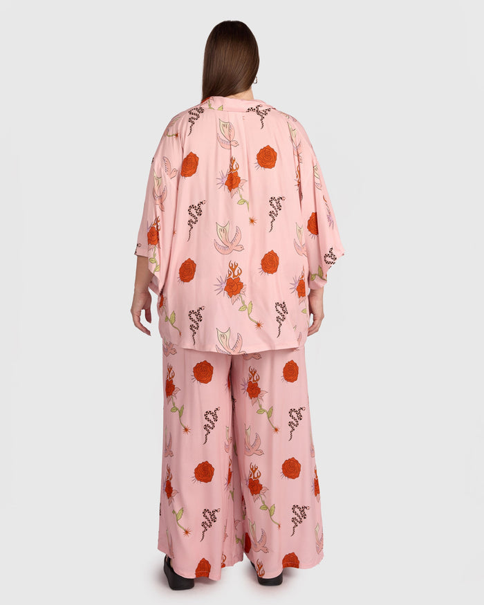 Posey Pants in Desert Rose - Adjustable Elastic Waist - The Lullaby Club