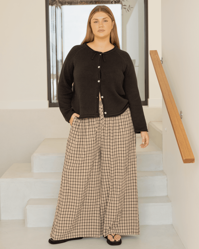 Posey Pants | Neutral Gingham