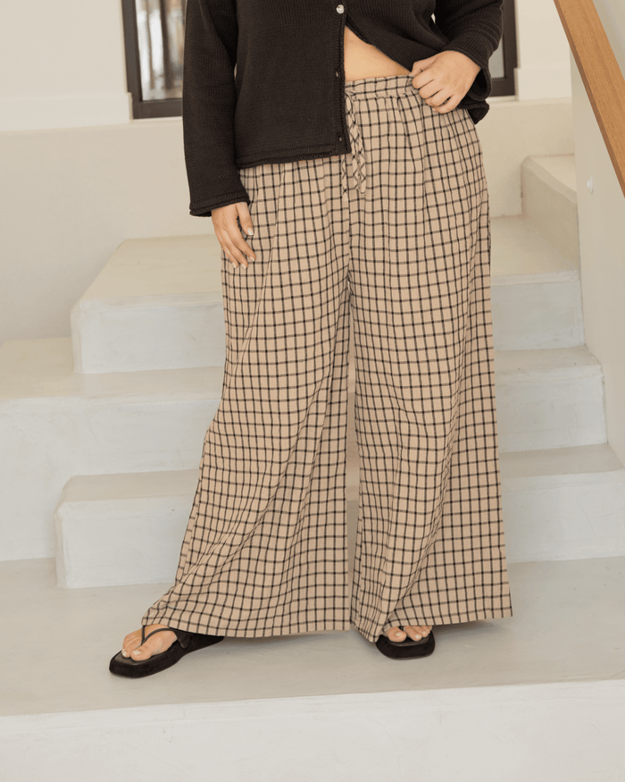 Posey Pants | Neutral Gingham