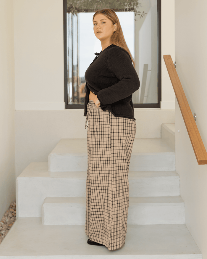 Posey Pants | Neutral Gingham