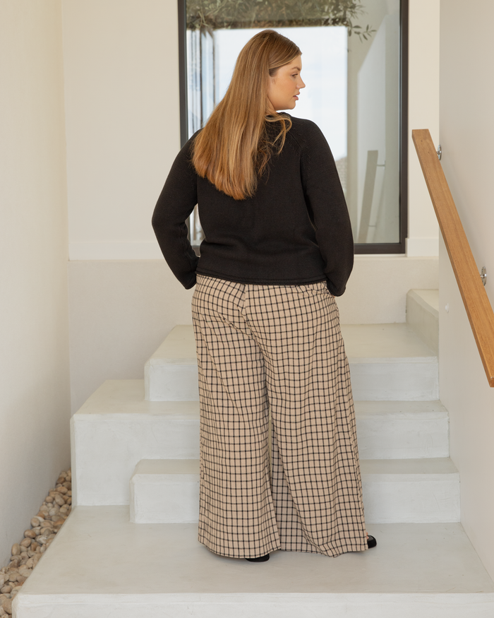 Posey Pants | Neutral Gingham