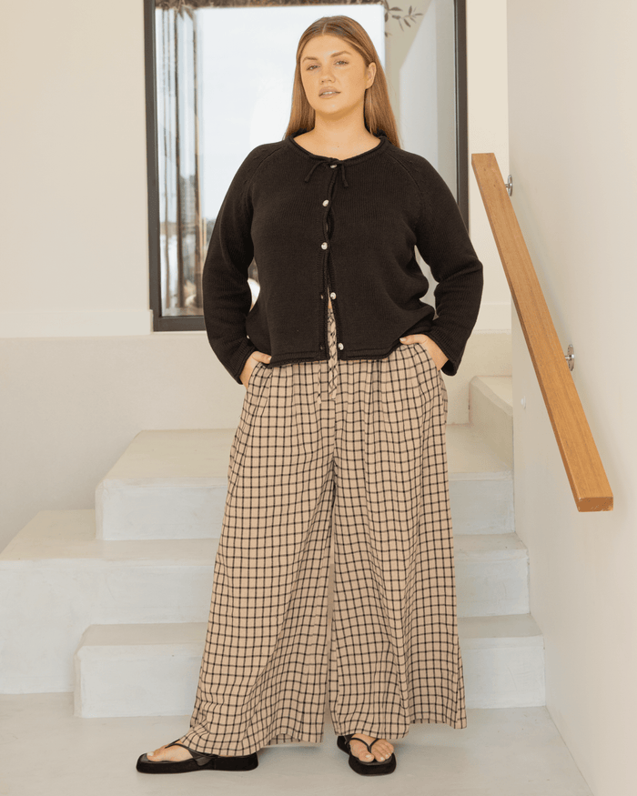 Posey Pants | Neutral Gingham