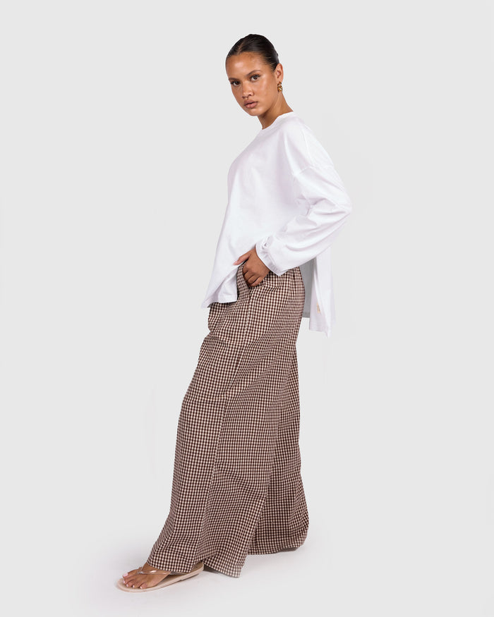Posey Pants | Toffee Gingham