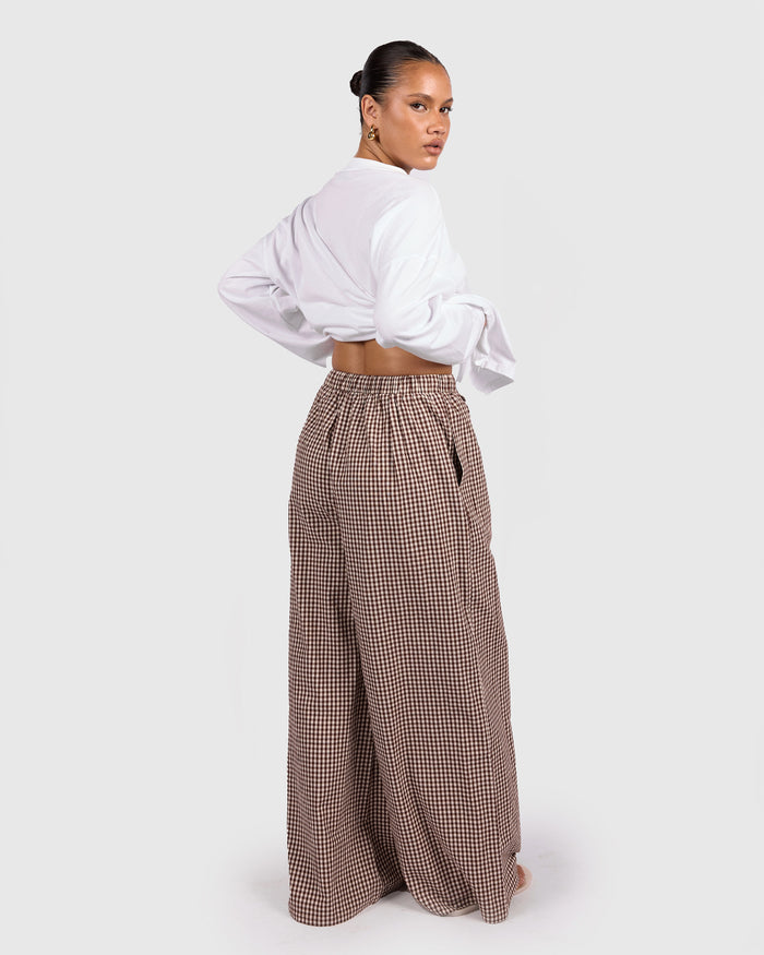 Posey Pants | Toffee Gingham