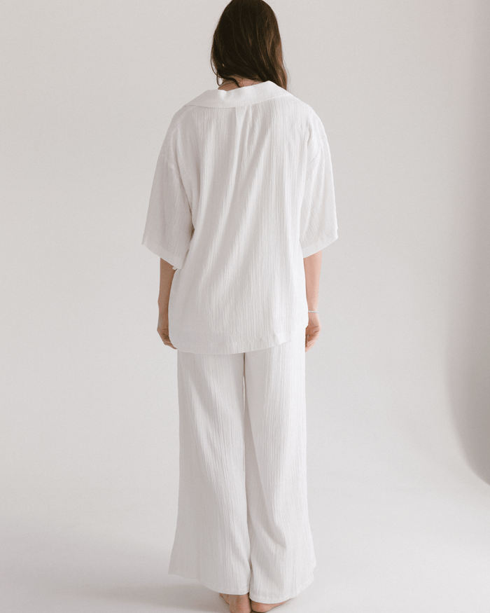 Posey Pants | White Crepe