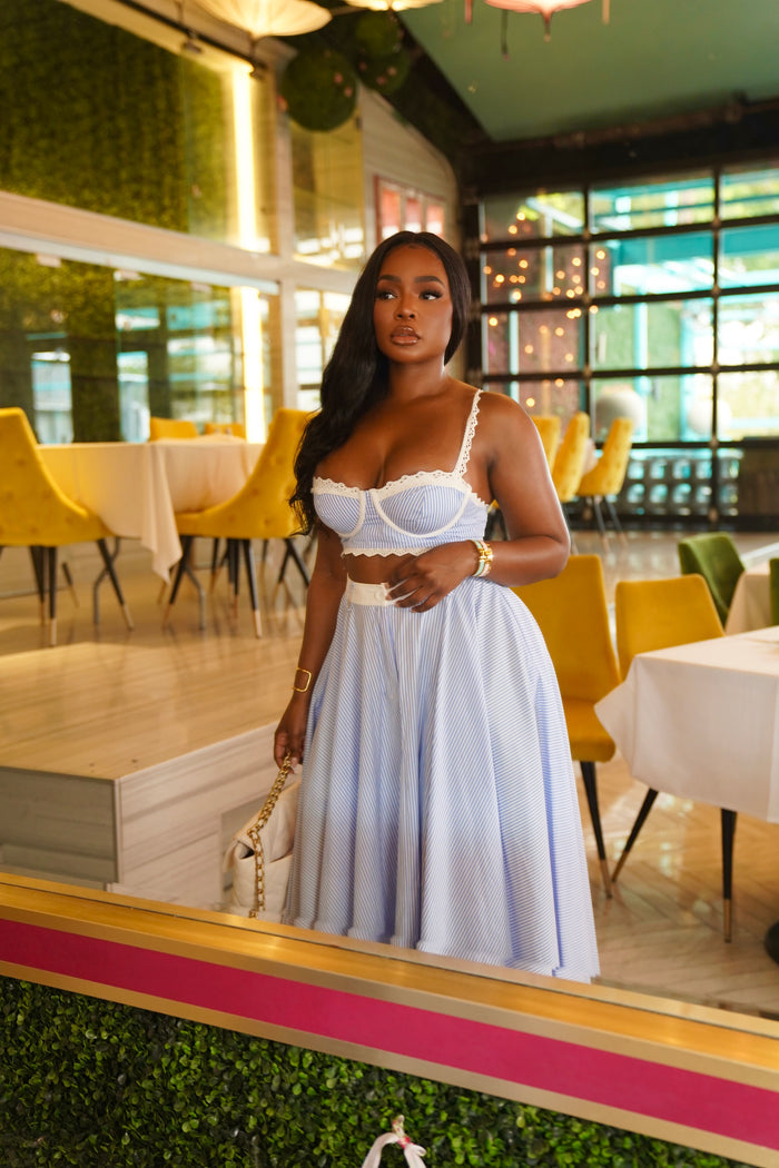 Pretty blue skirt set