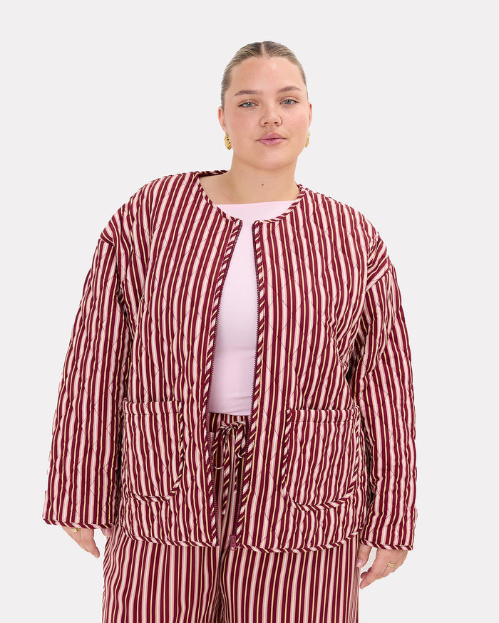 Quilted Jacket | Sundae Stripe