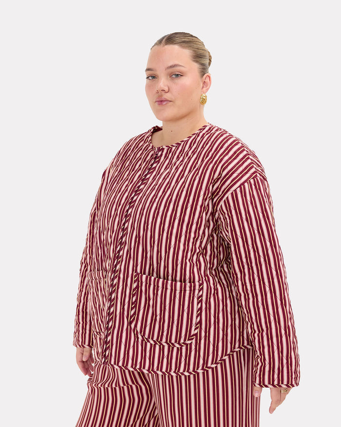 Quilted Jacket | Sundae Stripe