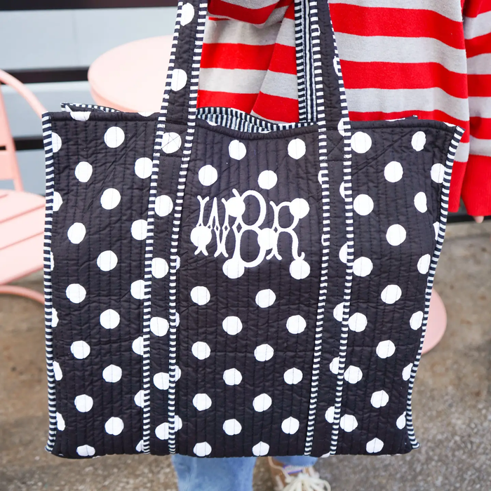 Quilted Print Tote Bag