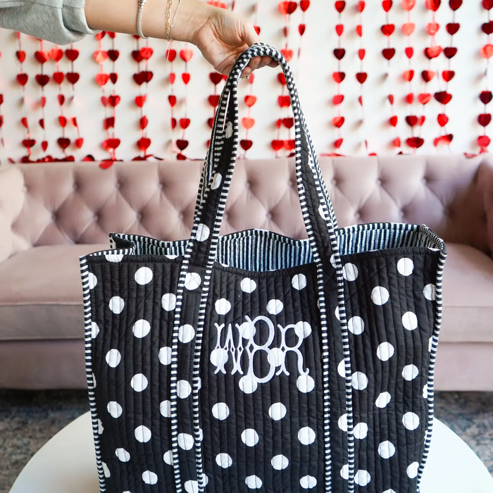 Quilted Print Tote Bag