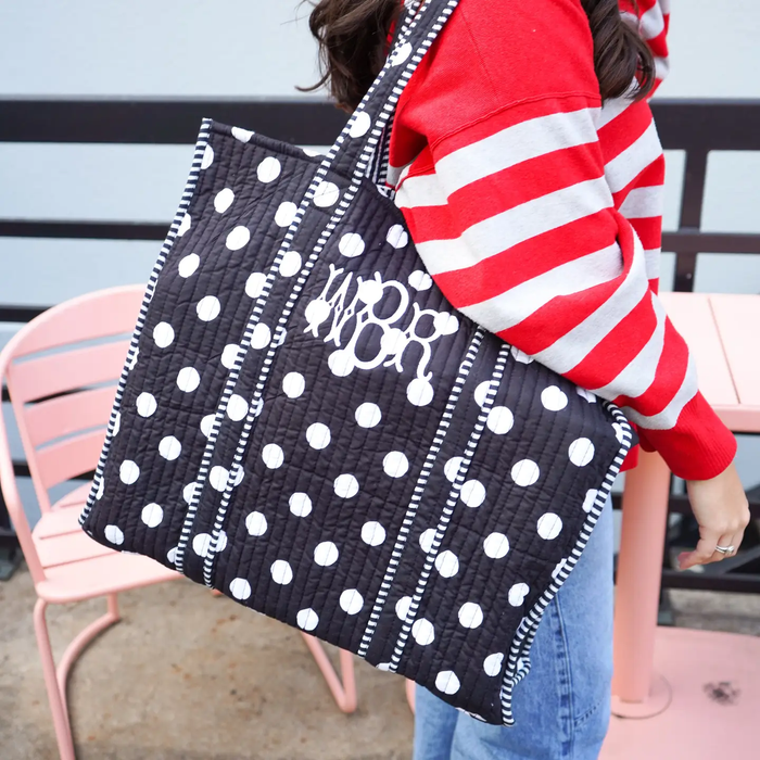 Quilted Print Tote Bag