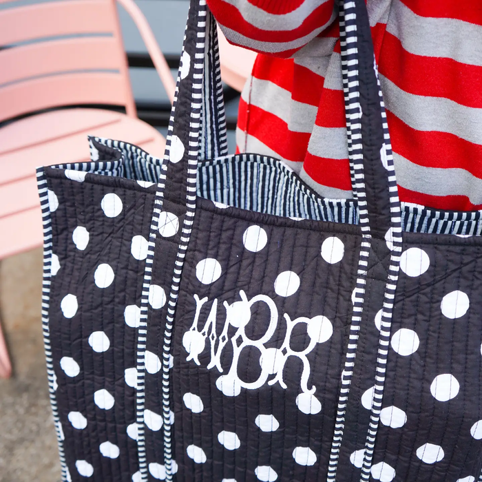 Quilted Print Tote Bag