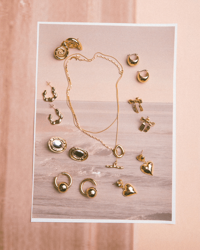 Rain Conch Earrings | Gold