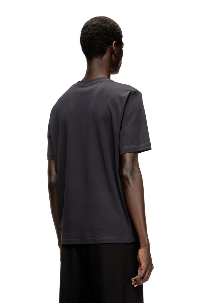 Regular T-shirt with crew neck and Oval D