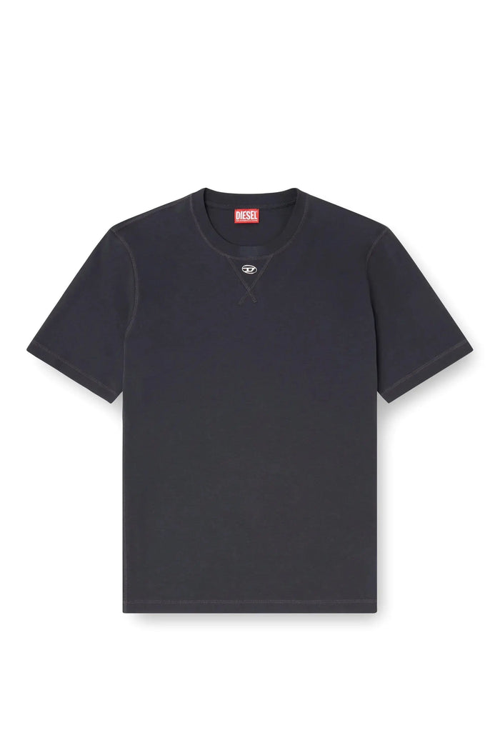Regular T-shirt with crew neck and Oval D