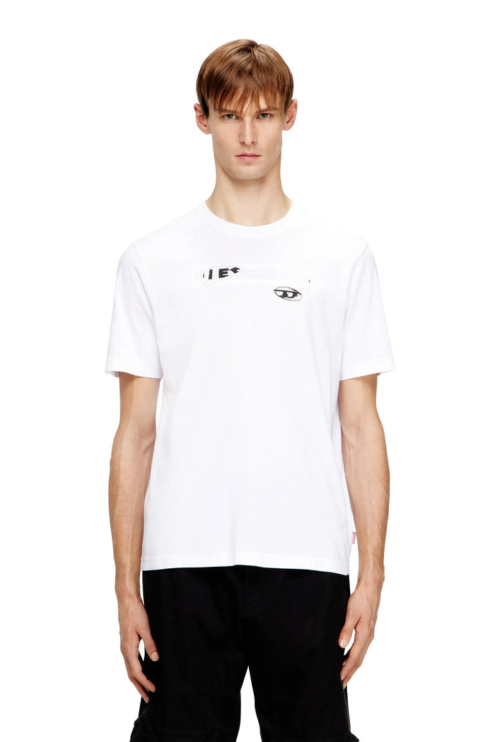 Regular T-shirt with patches and prints