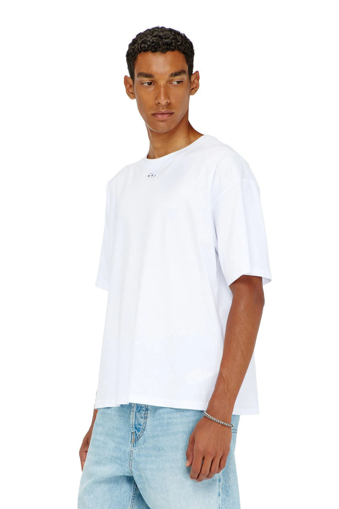 Relaxed cotton T-shirt with Oval D embroidery