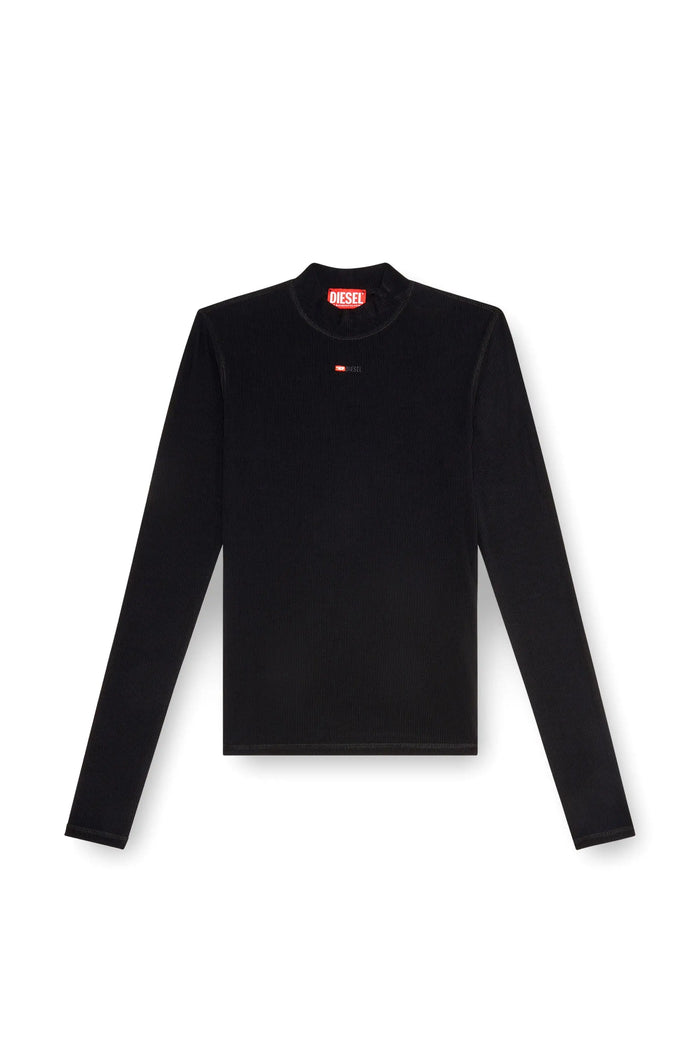 Ribbed top with mock neck