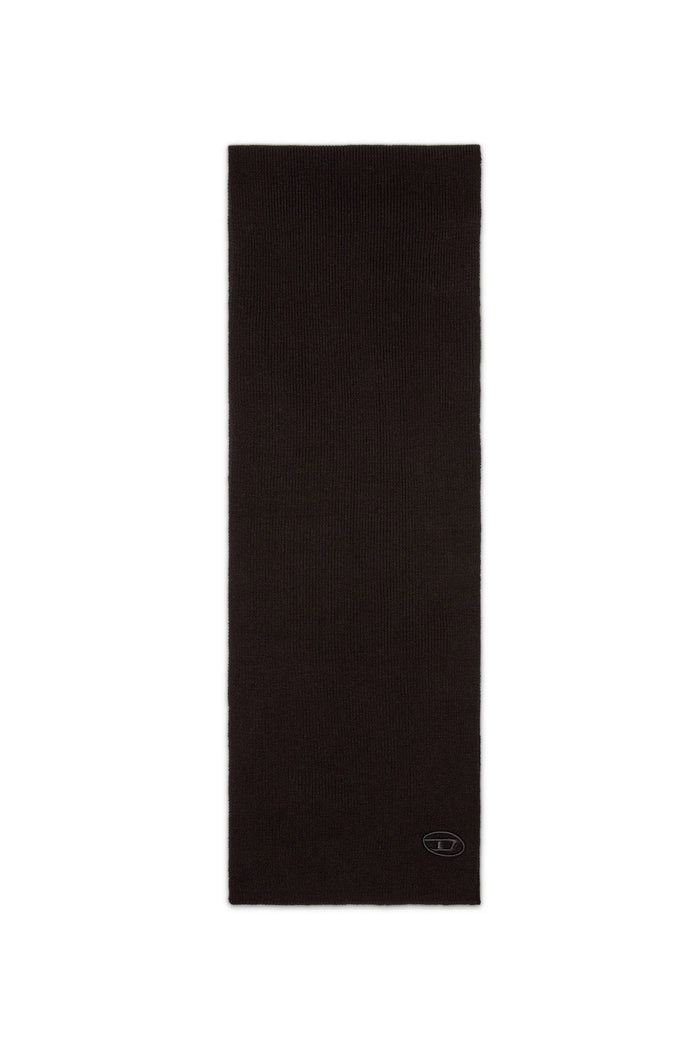 Ribbed wool-blend scarf