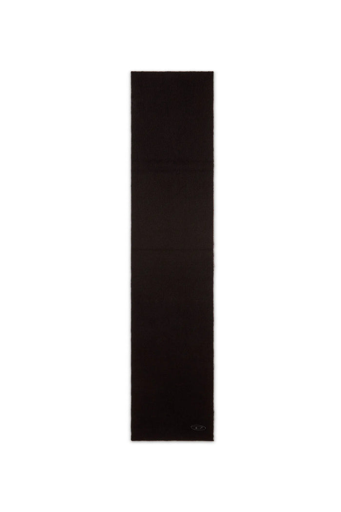 Ribbed wool-blend scarf