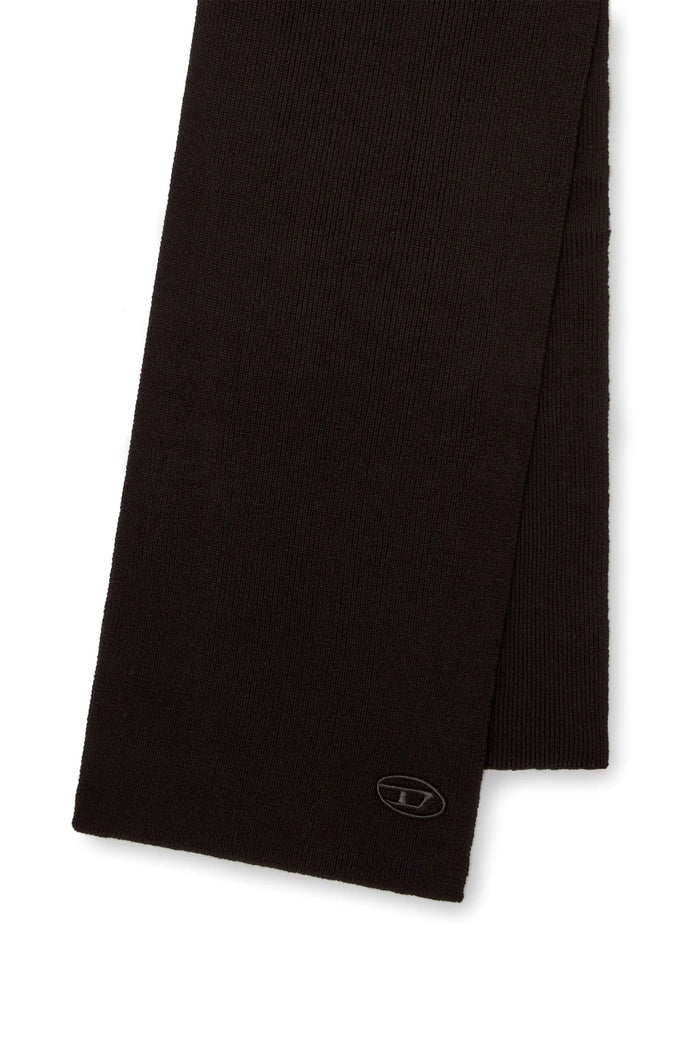 Ribbed wool-blend scarf