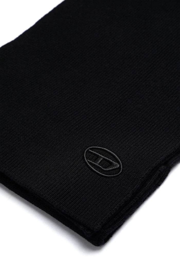 Ribbed wool-blend scarf