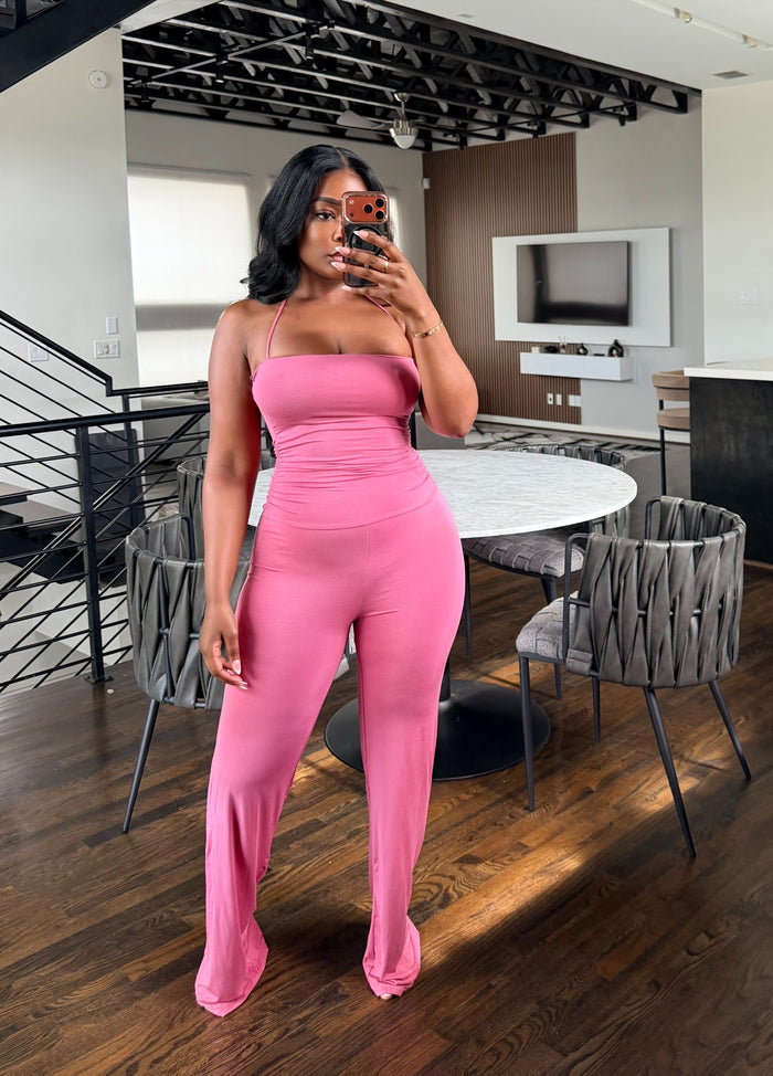 Rose Halter Jumpsuit