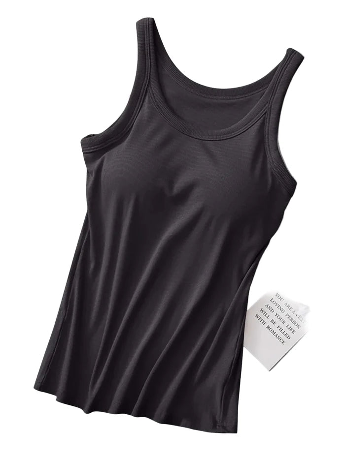 Round Neck Tank with Bra