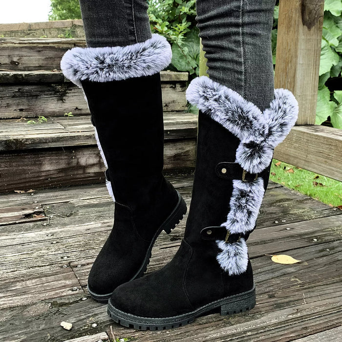 Round Toe Block Heels Boots