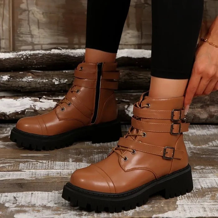 Round Toe Platform Boots