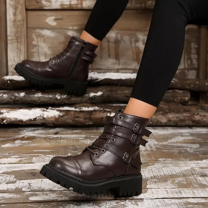 Round Toe Platform Boots