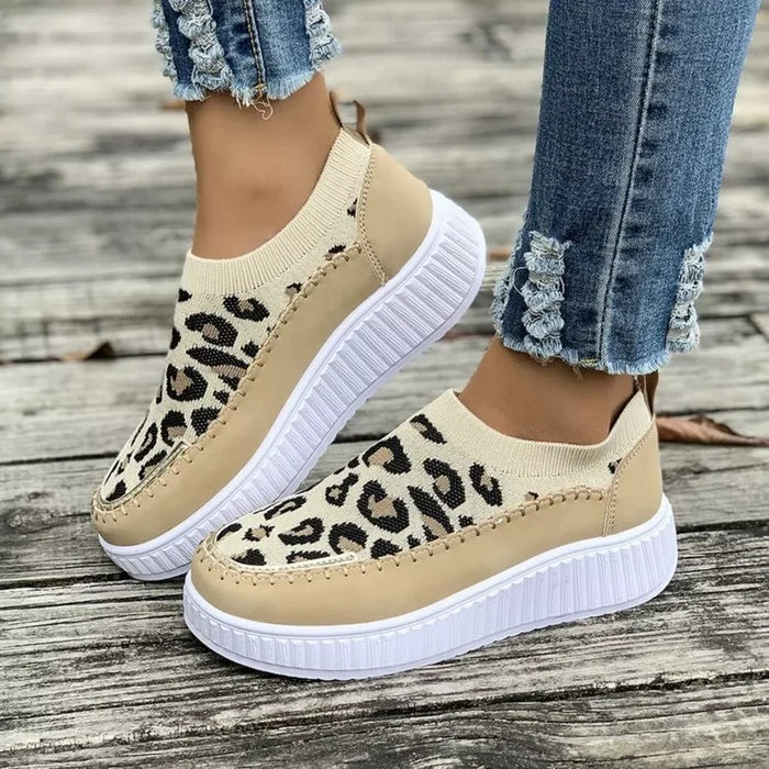 Round Toe Platform Slip-Ons