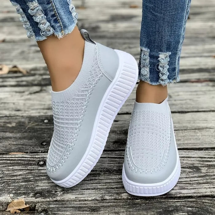 Round Toe Platform Slip-Ons