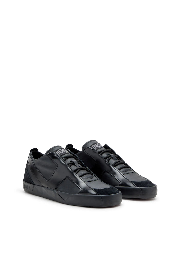 S-Slante-D-Sneakers in suede and leather with D logo