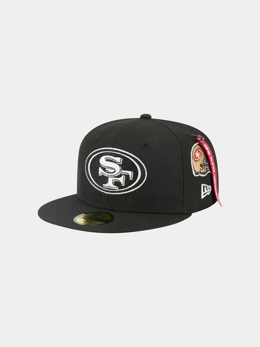SAN FRANCISCO 49ERS X ALPHA X NEW ERA 59FIFTY FITTED CAP ACCESSORY Alpha Industries BLACK 7 1/8